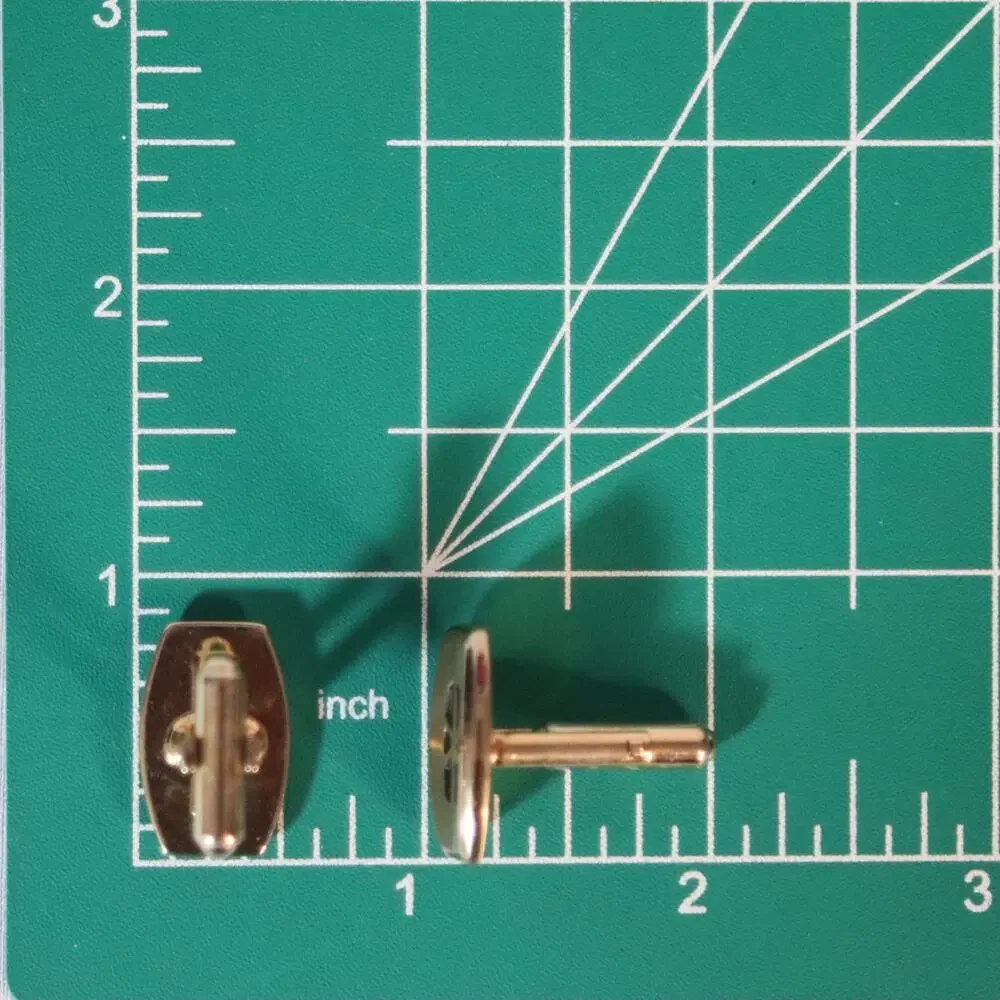 💎Hickok Vintage Cuff Links Gold Tone Goemetric Shapes